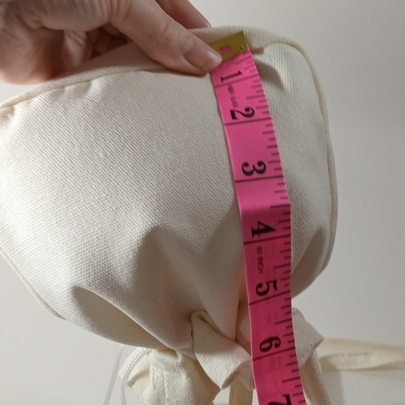 Women's Bucket Handbag Drawstring Purse Ivory Bridal Embroidery Flowers Blue - Picture 6 of 7